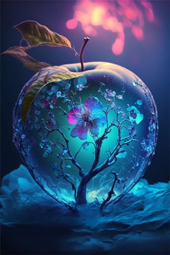 Klassische Puzzles, Puzzle für Erwachsene 500 Teile, Blue Flowers Farbenfrohes Puzzle für Erwachsene und Kinder 52 x 38 cm Puzzlespiele Geschenke für Frauen, Geschenke für Männer von QiHon