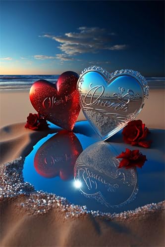 Klassische Puzzles, Puzzle für Erwachsene 500 Teile, Love Beach Farbenfrohes Puzzle für Erwachsene und Kinder 52 x 38 cm Puzzlespiele Geschenke für Frauen, Geschenke für Männer von QiHon