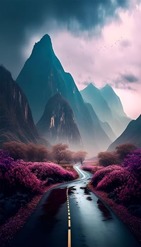 Klassische Puzzles, Puzzle für Erwachsene 500 Teile, Misty Mountain Landscape Farbenfrohes Puzzle für Erwachsene und Kinder 52 x 38 cm Puzzlespiele Geschenke für Frauen, Geschenke für Männer von QiHon