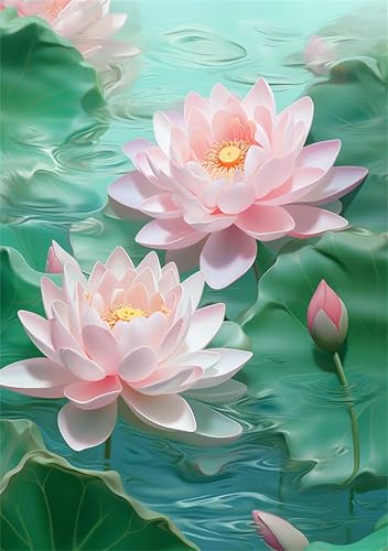 Klassische Puzzles, Puzzle für Erwachsene 500 Teile, Pink Lotus Flower Farbenfrohes Puzzle für Erwachsene und Kinder 52 x 38 cm Puzzlespiele Geschenke für Frauen, Geschenke für Männer von QiHon