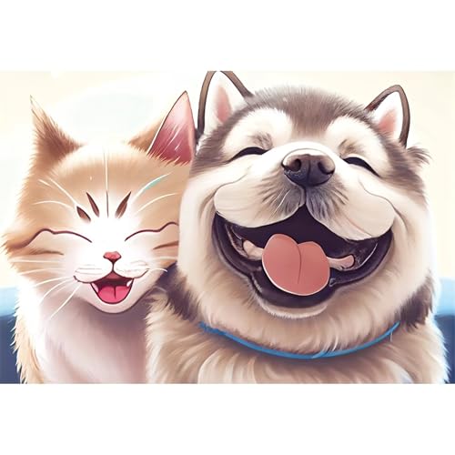 Klassische Puzzles, Puzzle für Erwachsene 500 Teile, Tier Katze Hund Farbenfrohes Puzzle für Erwachsene und Kinder 52 x 38 cm Puzzlespiele Geschenke für Frauen, Geschenke für Männer Klassische Puzzles, Puzzle für Erwachsene 500 Teile, Tier Katze Hund Farbenfrohes Puzzle für Erwachsene und Kinder 52 x 38 cm Puzzlespiele Geschenke für Frauen, Geschenke für Männer von QiHon