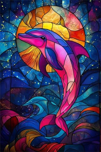 Puzzle 100 Teile Delphin 40 x 28 cm Puzzles für Erwachsene Herausforderndes Rätsel Lernspiel für Die Ganze Familie Geschenke für Frauen Männer 100 Teile Puzzle von QiHon