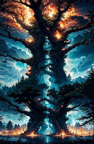 Puzzle 100 Teile Fantasy Baum Landschaft 40 x 28 cm Puzzles für Erwachsene Herausforderndes Rätsel Lernspiel für Die Ganze Familie Geschenke für Frauen Männer 100 Teile Puzzle von QiHon