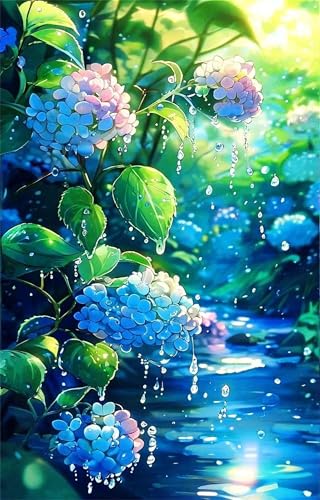 Puzzle 100 Teile Hortensien 40 x 28 cm Puzzles für Erwachsene Herausforderndes Rätsel Lernspiel für Die Ganze Familie Geschenke für Frauen Männer 100 Teile Puzzle von QiHon
