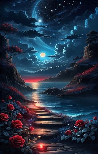 Puzzle 100 Teile Mond Ozean Blumen 40 x 28 cm Puzzles für Erwachsene Herausforderndes Rätsel Lernspiel für Die Ganze Familie Geschenke für Frauen Männer 100 Teile Puzzle Puzzle 100 Teile Mond Ozean Blumen 40 x 28 cm Puzzles für Erwachsene Herausforderndes Rätsel Lernspiel für Die Ganze Familie Geschenke für Frauen Männer 100 Teile Puzzle von QiHon
