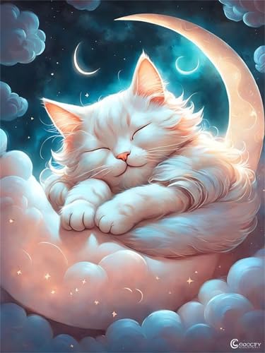 Puzzle 100 Teile Mondkatze 40 x 28 cm Puzzles für Erwachsene Herausforderndes Rätsel Lernspiel für Die Ganze Familie Geschenke für Frauen Männer 100 Teile Puzzle Puzzle 100 Teile Mondkatze 40 x 28 cm Puzzles für Erwachsene Herausforderndes Rätsel Lernspiel für Die Ganze Familie Geschenke für Frauen Männer 100 Teile Puzzle von QiHon