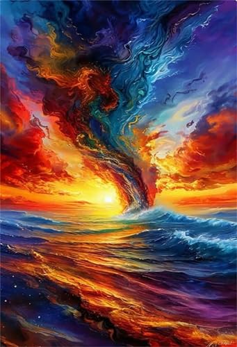 Puzzle 100 Teile Sonnenaufgangswellen 40 x 28 cm Puzzles für Erwachsene Herausforderndes Rätsel Lernspiel für Die Ganze Familie Geschenke für Frauen Männer 100 Teile Puzzle von QiHon