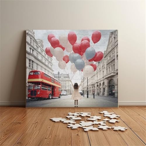 Puzzle 100 Teile Stadtballons 40 x 28 cm Puzzles für Erwachsene Herausforderndes Rätsel Lernspiel für Die Ganze Familie Geschenke für Frauen Männer 100 Teile Puzzle von QiHon