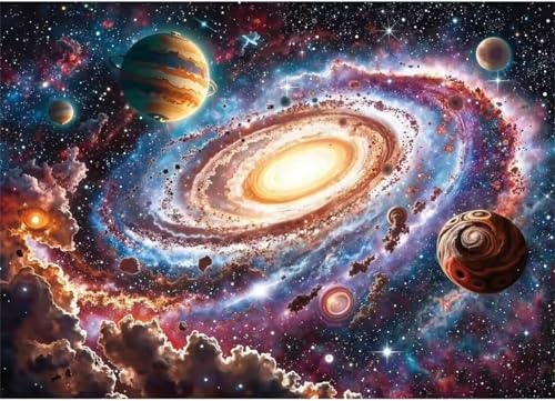 Puzzle 100 Teile Universum Weltraum 40 x 28 cm Puzzles für Erwachsene Herausforderndes Rätsel Lernspiel für Die Ganze Familie Geschenke für Frauen Männer 100 Teile Puzzle von QiHon