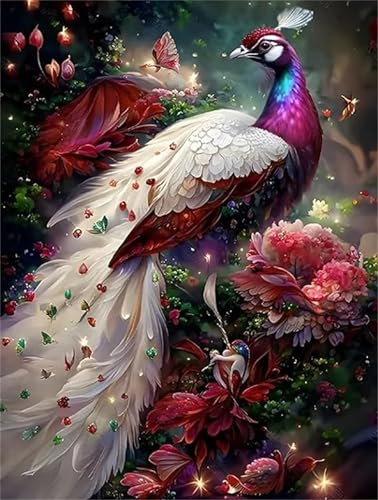 Puzzle 1000 Teile Pfau Tier Blume, Puzzle Erwachsene 75 x 50 cm, Herausforderndes Rätsel, Puzzlespiele für Die Ganze Familie, Klassische Puzzles für Erwachsene 1000 Teile von QiHon
