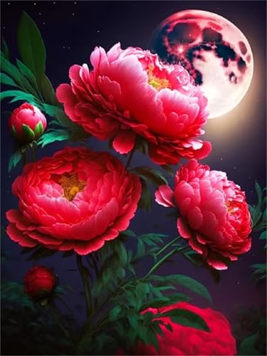Puzzle 1000 Teile Pfingstrosenmond, Puzzle Erwachsene 75 x 50 cm, Herausforderndes Rätsel, Puzzlespiele für Die Ganze Familie, Klassische Puzzles für Erwachsene 1000 Teile Puzzle 1000 Teile Pfingstrosenmond, Puzzle Erwachsene 75 x 50 cm, Herausforderndes Rätsel, Puzzlespiele für Die Ganze Familie, Klassische Puzzles für Erwachsene 1000 Teile von QiHon