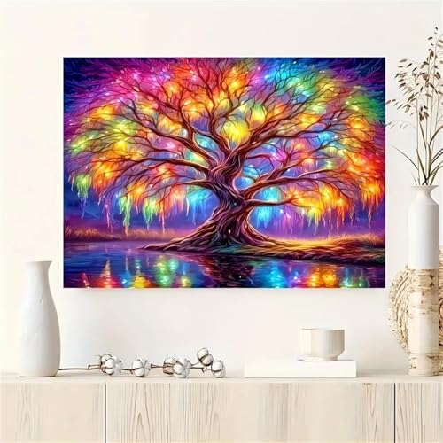 Puzzle 120 Teile Bunter Lebensbaum, Puzzle Erwachsene 25 x 20 cm, Herausforderndes Rätsel, Puzzlespiele für Die Ganze Familie, Klassische Puzzles für Erwachsene 120 Teile Puzzle 120 Teile Bunter Lebensbaum, Puzzle Erwachsene 25 x 20 cm, Herausforderndes Rätsel, Puzzlespiele für Die Ganze Familie, Klassische Puzzles für Erwachsene 120 Teile von QiHon