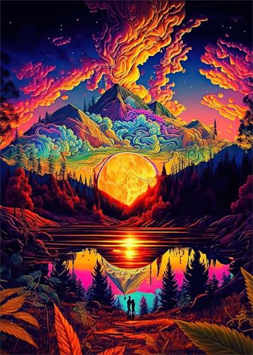 Puzzle 120 Teile Erwachsene Bergsee Landschaft 25 x 20 cm Puzzles für Erwachsene Pädagogisches Spiel Herausforderung Spielzeug Impossible Puzzle 120 Teile Puzzles von QiHon