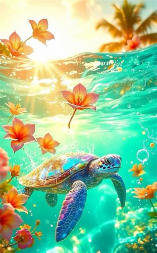 Puzzle 120 Teile Erwachsene Blumen Schildkröte 25 x 20 cm Puzzles für Erwachsene Pädagogisches Spiel Herausforderung Spielzeug Impossible Puzzle 120 Teile Puzzles von QiHon