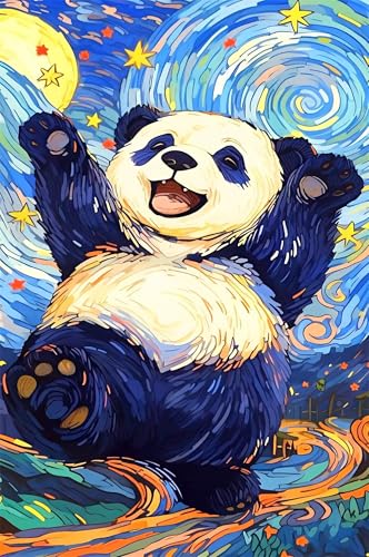 Puzzle 120 Teile Erwachsene Sternenhimmel Pandas 25 x 20 cm Puzzles für Erwachsene Pädagogisches Spiel Herausforderung Spielzeug Impossible Puzzle 120 Teile Puzzles von QiHon