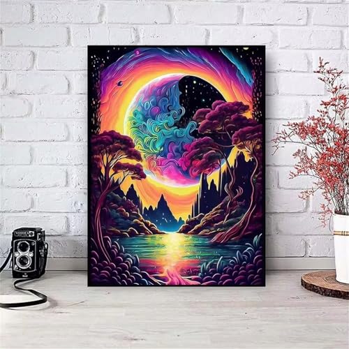 Puzzle 120 Teile Farbenfrohe Landschaft, Puzzle Erwachsene 25 x 20 cm, Herausforderndes Rätsel, Puzzlespiele für Die Ganze Familie, Klassische Puzzles für Erwachsene 120 Teile von QiHon