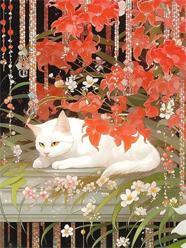 Puzzle 120 Teile Rote Blumenkatze, Puzzle Erwachsene 25 x 20 cm, Herausforderndes Rätsel, Puzzlespiele für Die Ganze Familie, Klassische Puzzles für Erwachsene 120 Teile Puzzle 120 Teile Rote Blumenkatze, Puzzle Erwachsene 25 x 20 cm, Herausforderndes Rätsel, Puzzlespiele für Die Ganze Familie, Klassische Puzzles für Erwachsene 120 Teile von QiHon