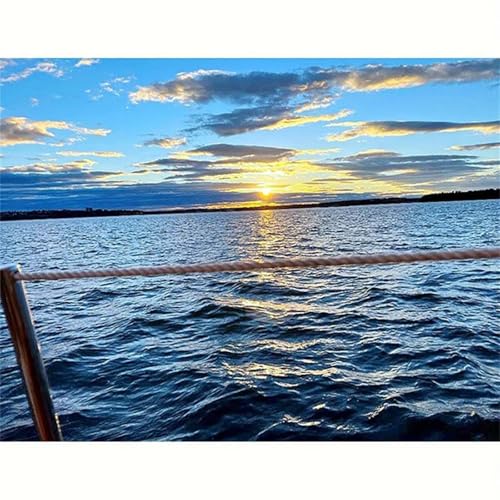 Puzzle 120 Teile Sonnenaufgang Ozean Landschaft, Puzzle Erwachsene 25 x 20 cm, Herausforderndes Rätsel, Puzzlespiele für Die Ganze Familie, Klassische Puzzles für Erwachsene 120 Teile von QiHon
