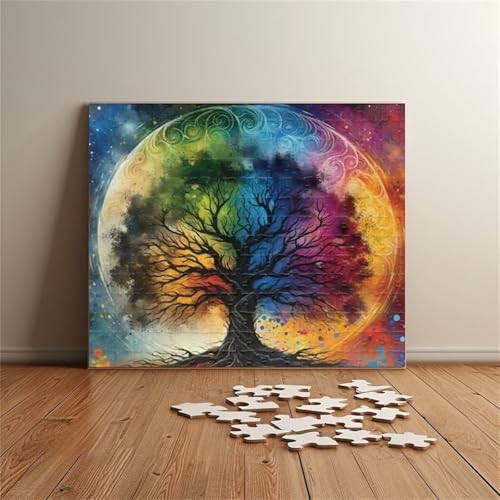 Puzzle 1200 Teile Aquarell Vier Jahreszeiten Bäume 75 x 50 cm Puzzles für Erwachsene Herausforderndes Rätsel Lernspiel für Die Ganze Familie Geschenke für Frauen Männer 1200 Teile Puzzle von QiHon