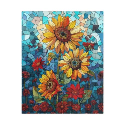 Puzzle 1200 Teile Blumen Sonnenblumen 75 x 50 cm Puzzles für Erwachsene Herausforderndes Rätsel Lernspiel für Die Ganze Familie Geschenke für Frauen Männer 1200 Teile Puzzle von QiHon