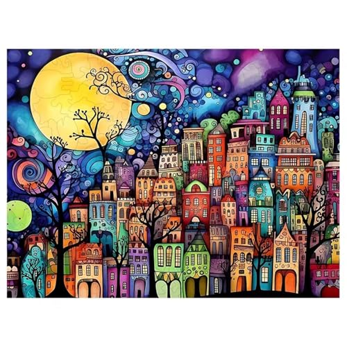 Puzzle 1200 Teile Bunte Stadt, Puzzle Erwachsene 75 x 50 cm, Herausforderndes Rätsel, Puzzlespiele für Die Ganze Familie, Klassische Puzzles für Erwachsene 1200 Teile Puzzle 1200 Teile Bunte Stadt, Puzzle Erwachsene 75 x 50 cm, Herausforderndes Rätsel, Puzzlespiele für Die Ganze Familie, Klassische Puzzles für Erwachsene 1200 Teile von QiHon
