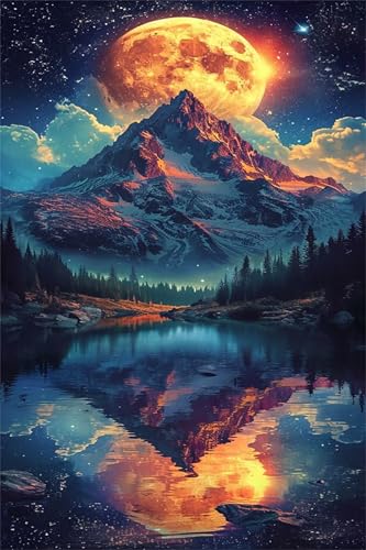 Puzzle 1200 Teile Mondbergsee 75 x 50 cm Puzzles für Erwachsene Herausforderndes Rätsel Lernspiel für Die Ganze Familie Geschenke für Frauen Männer 1200 Teile Puzzle von QiHon