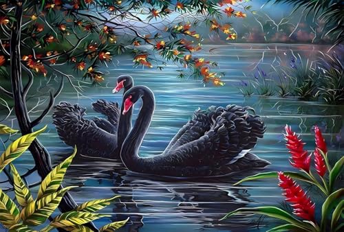 Puzzle 1200 Teile Schwanentiere 75 x 50 cm Puzzles für Erwachsene Herausforderndes Rätsel Lernspiel für Die Ganze Familie Geschenke für Frauen Männer 1200 Teile Puzzle von QiHon