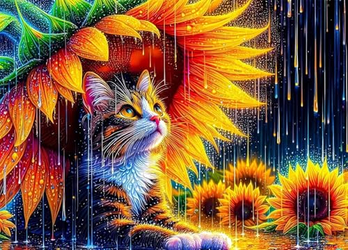 Puzzle 1200 Teile Sonnenblume Katze 75 x 50 cm Puzzles für Erwachsene Herausforderndes Rätsel Lernspiel für Die Ganze Familie Geschenke für Frauen Männer 1200 Teile Puzzle Puzzle 1200 Teile Sonnenblume Katze 75 x 50 cm Puzzles für Erwachsene Herausforderndes Rätsel Lernspiel für Die Ganze Familie Geschenke für Frauen Männer 1200 Teile Puzzle von QiHon