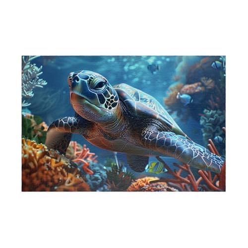 Puzzle 1200 Teile Tier Meeresschildkröte 75 x 50 cm Puzzles für Erwachsene Herausforderndes Rätsel Lernspiel für Die Ganze Familie Geschenke für Frauen Männer 1200 Teile Puzzle von QiHon