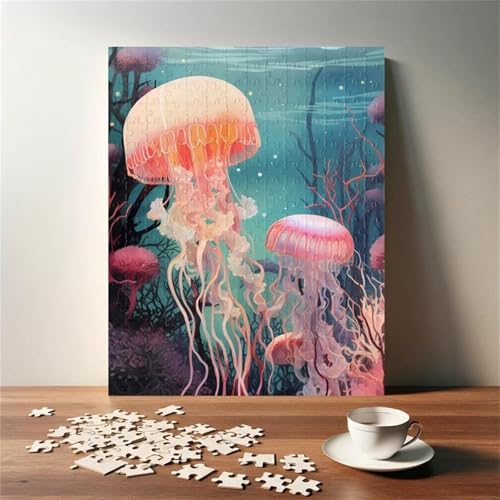 Puzzle 1314 Teile Erwachsene Qualle 75 x 50 cm Puzzles für Erwachsene Pädagogisches Spiel Herausforderung Spielzeug Impossible Puzzle 1314 Teile Puzzles von QiHon