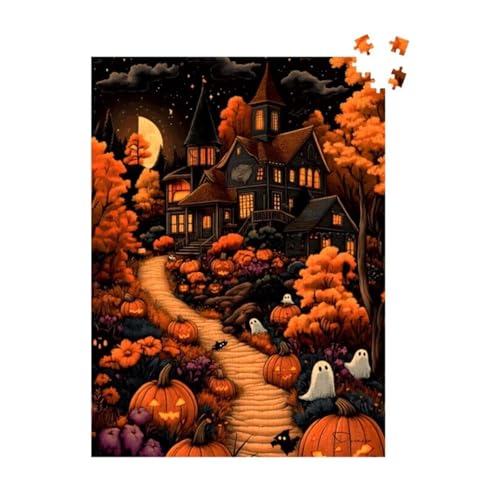 Puzzle 1314 Teile Erwachsene Schloss Kürbis 75 x 50 cm Puzzles für Erwachsene Pädagogisches Spiel Herausforderung Spielzeug Impossible Puzzle 1314 Teile Puzzles von QiHon
