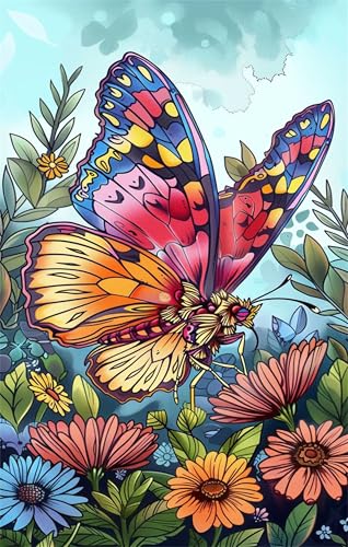 Puzzle 1314 Teile Erwachsene Schöne Schmetterlingsblume 75 x 50 cm Puzzles für Erwachsene Pädagogisches Spiel Herausforderung Spielzeug Impossible Puzzle 1314 Teile Puzzles von QiHon