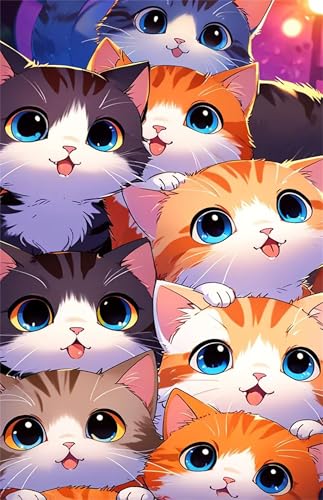 Puzzle 150 Teile Cartoon Katze 35 x 25 cm Puzzles für Erwachsene Herausforderndes Rätsel Lernspiel für Die Ganze Familie Geschenke für Frauen Männer 150 Teile Puzzle Puzzle 150 Teile Cartoon Katze 35 x 25 cm Puzzles für Erwachsene Herausforderndes Rätsel Lernspiel für Die Ganze Familie Geschenke für Frauen Männer 150 Teile Puzzle von QiHon