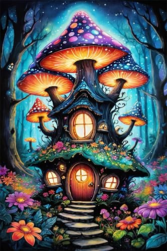 Puzzle 150 Teile Cartoon Pilz Blumen 35 x 25 cm Puzzles für Erwachsene Herausforderndes Rätsel Lernspiel für Die Ganze Familie Geschenke für Frauen Männer 150 Teile Puzzle von QiHon