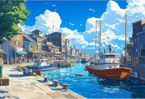 Puzzle 150 Teile Cartoon Stadt 35 x 25 cm Puzzles für Erwachsene Herausforderndes Rätsel Lernspiel für Die Ganze Familie Geschenke für Frauen Männer 150 Teile Puzzle von QiHon