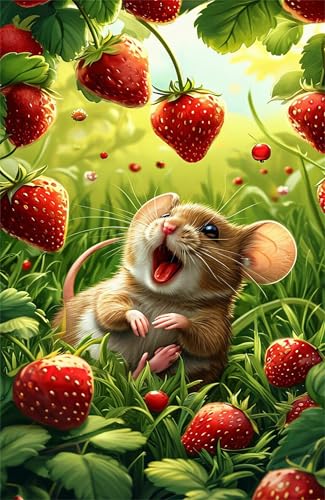 Puzzle 150 Teile Erdbeer Tier 35 x 25 cm Puzzles für Erwachsene Herausforderndes Rätsel Lernspiel für Die Ganze Familie Geschenke für Frauen Männer 150 Teile Puzzle von QiHon