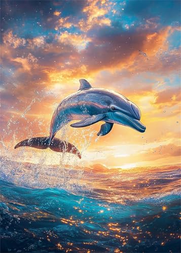 Puzzle 150 Teile Ozean Delfine 35 x 25 cm Puzzles für Erwachsene Herausforderndes Rätsel Lernspiel für Die Ganze Familie Geschenke für Frauen Männer 150 Teile Puzzle Puzzle 150 Teile Ozean Delfine 35 x 25 cm Puzzles für Erwachsene Herausforderndes Rätsel Lernspiel für Die Ganze Familie Geschenke für Frauen Männer 150 Teile Puzzle von QiHon