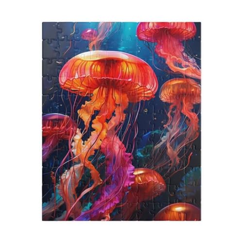 Puzzle 150 Teile Qualle 35 x 25 cm Puzzles für Erwachsene Herausforderndes Rätsel Lernspiel für Die Ganze Familie Geschenke für Frauen Männer 150 Teile Puzzle von QiHon