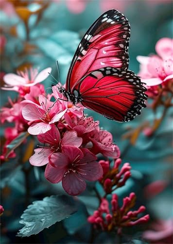 Puzzle 150 Teile Schmetterling Blume Rosa 35 x 25 cm Puzzles für Erwachsene Herausforderndes Rätsel Lernspiel für Die Ganze Familie Geschenke für Frauen Männer 150 Teile Puzzle von QiHon