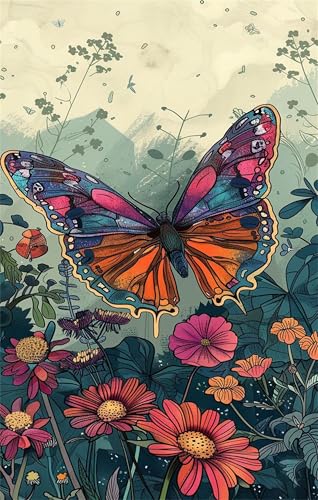 Puzzle 150 Teile Schmetterlingsblumen 35 x 25 cm Puzzles für Erwachsene Herausforderndes Rätsel Lernspiel für Die Ganze Familie Geschenke für Frauen Männer 150 Teile Puzzle von QiHon