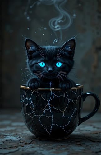 Puzzle 150 Teile Tierischer Katzenbecher 35 x 25 cm Puzzles für Erwachsene Herausforderndes Rätsel Lernspiel für Die Ganze Familie Geschenke für Frauen Männer 150 Teile Puzzle von QiHon