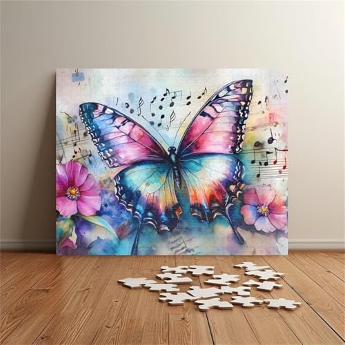 Puzzle 1500 Teile Aquarell Schmetterling 87 x 57 cm Puzzles für Erwachsene Herausforderndes Rätsel Lernspiel für Die Ganze Familie Geschenke für Frauen Männer 1500 Teile Puzzle von QiHon