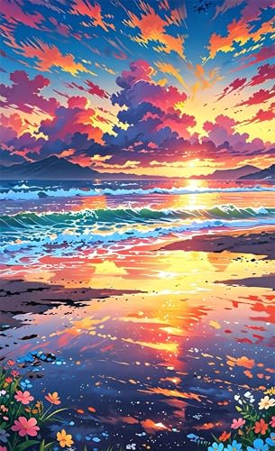 Puzzle 1500 Teile Cartoon Sonnenaufgang 87 x 57 cm Puzzles für Erwachsene Herausforderndes Rätsel Lernspiel für Die Ganze Familie Geschenke für Frauen Männer 1500 Teile Puzzle von QiHon