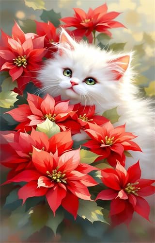 Puzzle 1500 Teile Rote Blume Katze 87 x 57 cm Puzzles für Erwachsene Herausforderndes Rätsel Lernspiel für Die Ganze Familie Geschenke für Frauen Männer 1500 Teile Puzzle Puzzle 1500 Teile Rote Blume Katze 87 x 57 cm Puzzles für Erwachsene Herausforderndes Rätsel Lernspiel für Die Ganze Familie Geschenke für Frauen Männer 1500 Teile Puzzle von QiHon