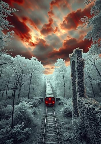 Puzzle 1500 Teile Winterzug 87 x 57 cm Puzzles für Erwachsene Herausforderndes Rätsel Lernspiel für Die Ganze Familie Geschenke für Frauen Männer 1500 Teile Puzzle Puzzle 1500 Teile Winterzug 87 x 57 cm Puzzles für Erwachsene Herausforderndes Rätsel Lernspiel für Die Ganze Familie Geschenke für Frauen Männer 1500 Teile Puzzle von QiHon