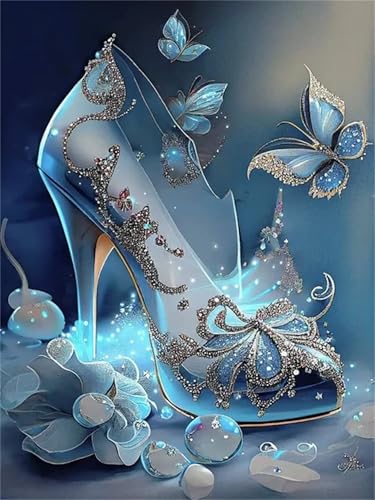 Puzzle 200 Teile Blaue High Heels, Puzzle Erwachsene 35 x 25 cm, Herausforderndes Rätsel, Puzzlespiele für Die Ganze Familie, Klassische Puzzles für Erwachsene 200 Teile von QiHon