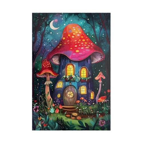 Puzzle 200 Teile Erwachsene Cartoon Pilz 35 x 25 cm Puzzles für Erwachsene Pädagogisches Spiel Herausforderung Spielzeug Impossible Puzzle 200 Teile Puzzles von QiHon