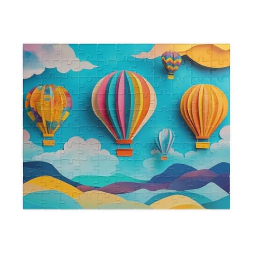 Puzzle 200 Teile Erwachsene Heißluftballon Landschaft 35 x 25 cm Puzzles für Erwachsene Pädagogisches Spiel Herausforderung Spielzeug Impossible Puzzle 200 Teile Puzzles von QiHon
