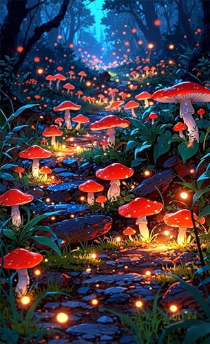 Puzzle 200 Teile Erwachsene Pilzlandschaft 35 x 25 cm Puzzles für Erwachsene Pädagogisches Spiel Herausforderung Spielzeug Impossible Puzzle 200 Teile Puzzles von QiHon