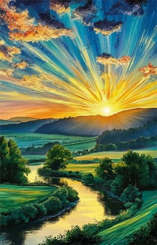 Puzzle 200 Teile Erwachsene Sonnenaufgang 35 x 25 cm Puzzles für Erwachsene Pädagogisches Spiel Herausforderung Spielzeug Impossible Puzzle 200 Teile Puzzles von QiHon